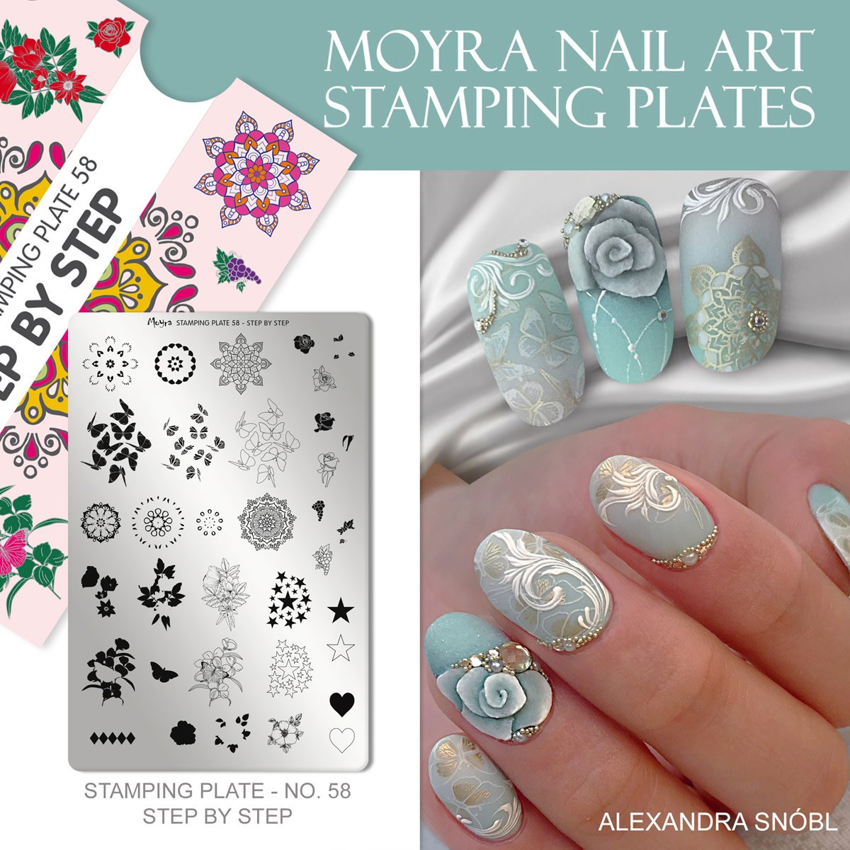 Moyra Stamping plate 58 Step by step