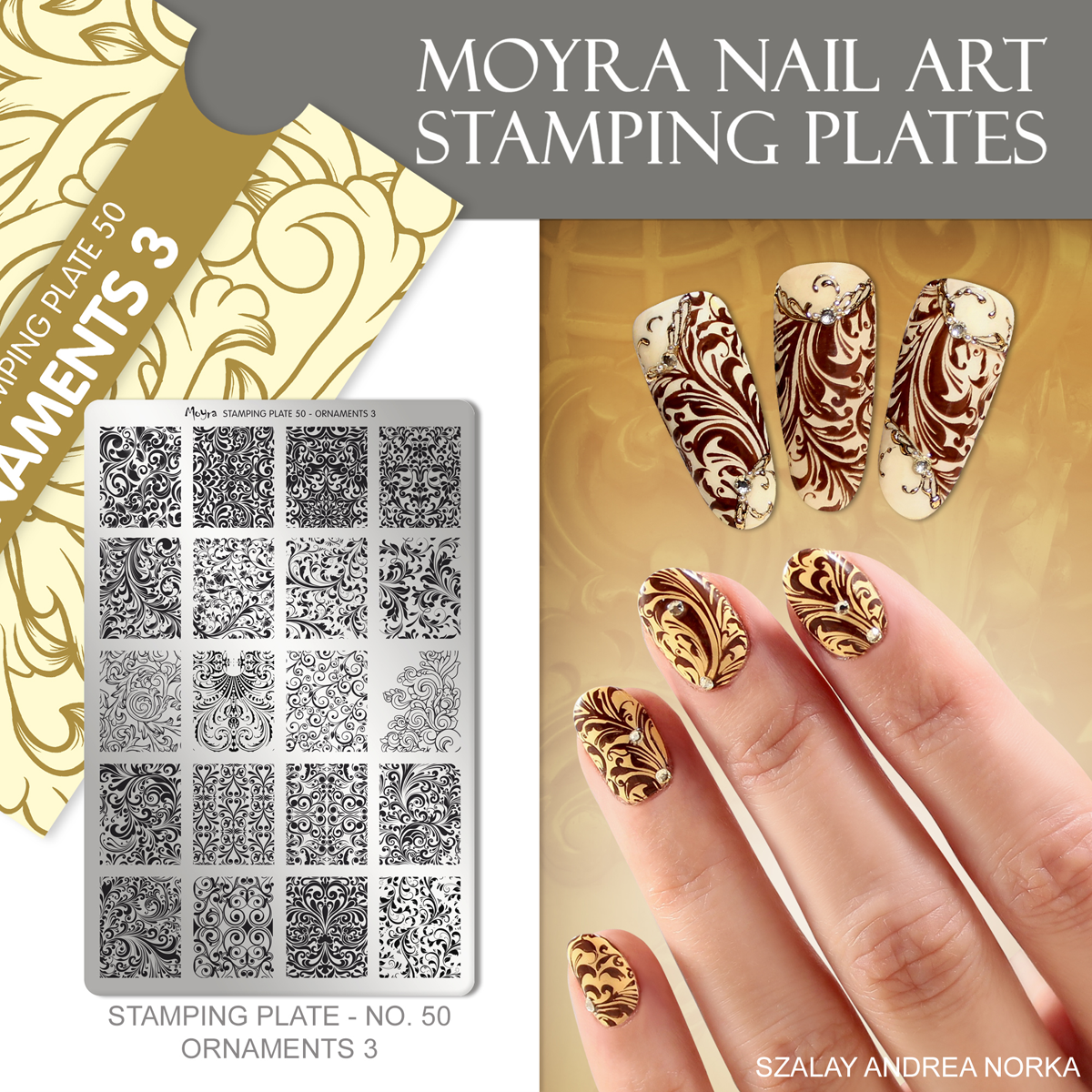 Moyra Stamping plate 50 Ornaments 3