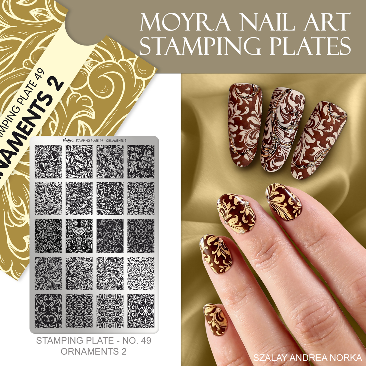 Moyra Stamping plate 49 Ornaments 2