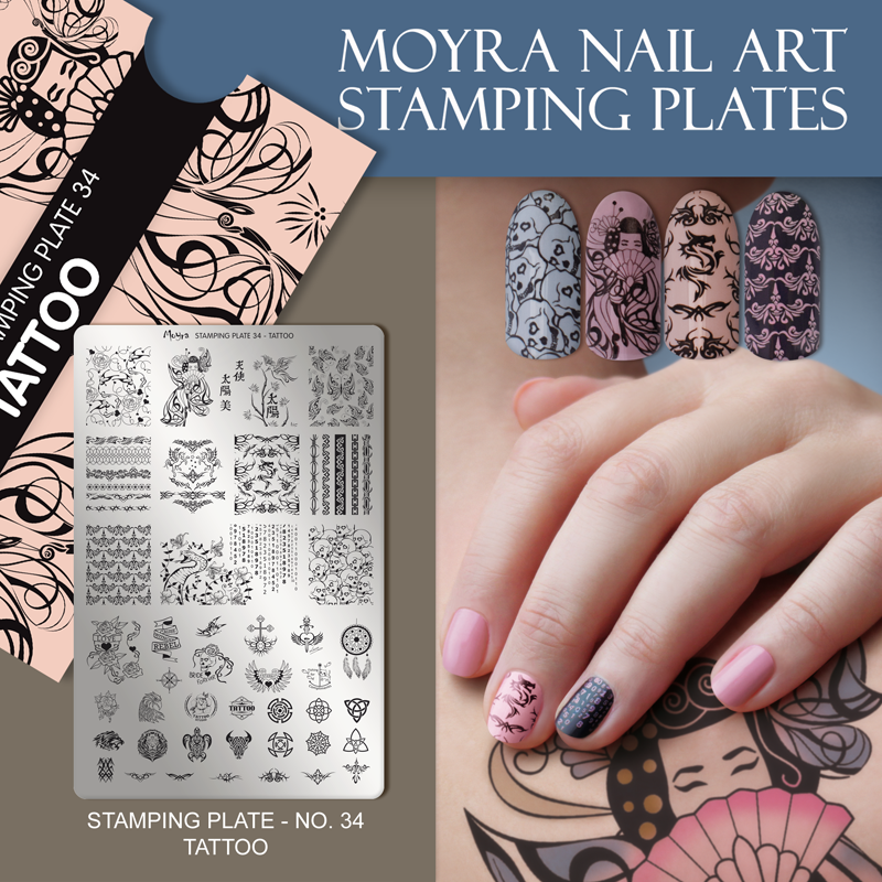 Moyra Stamping plate 34 Tattoo