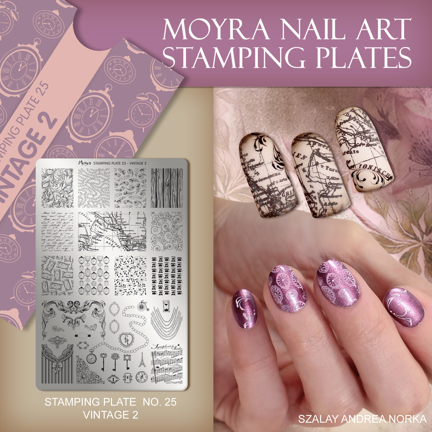 Moyra Stamping plate 25 Vintage 2