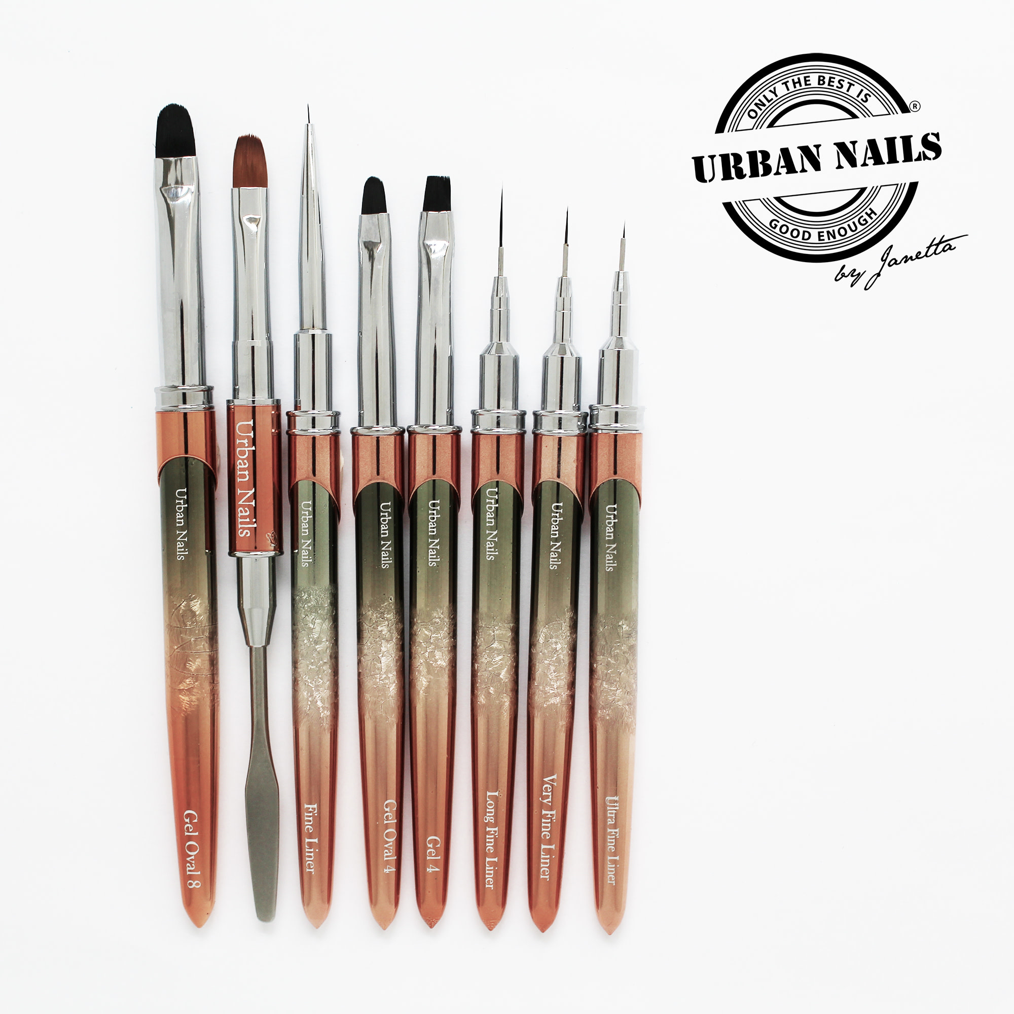 Rose Gold Spatula Double Brush