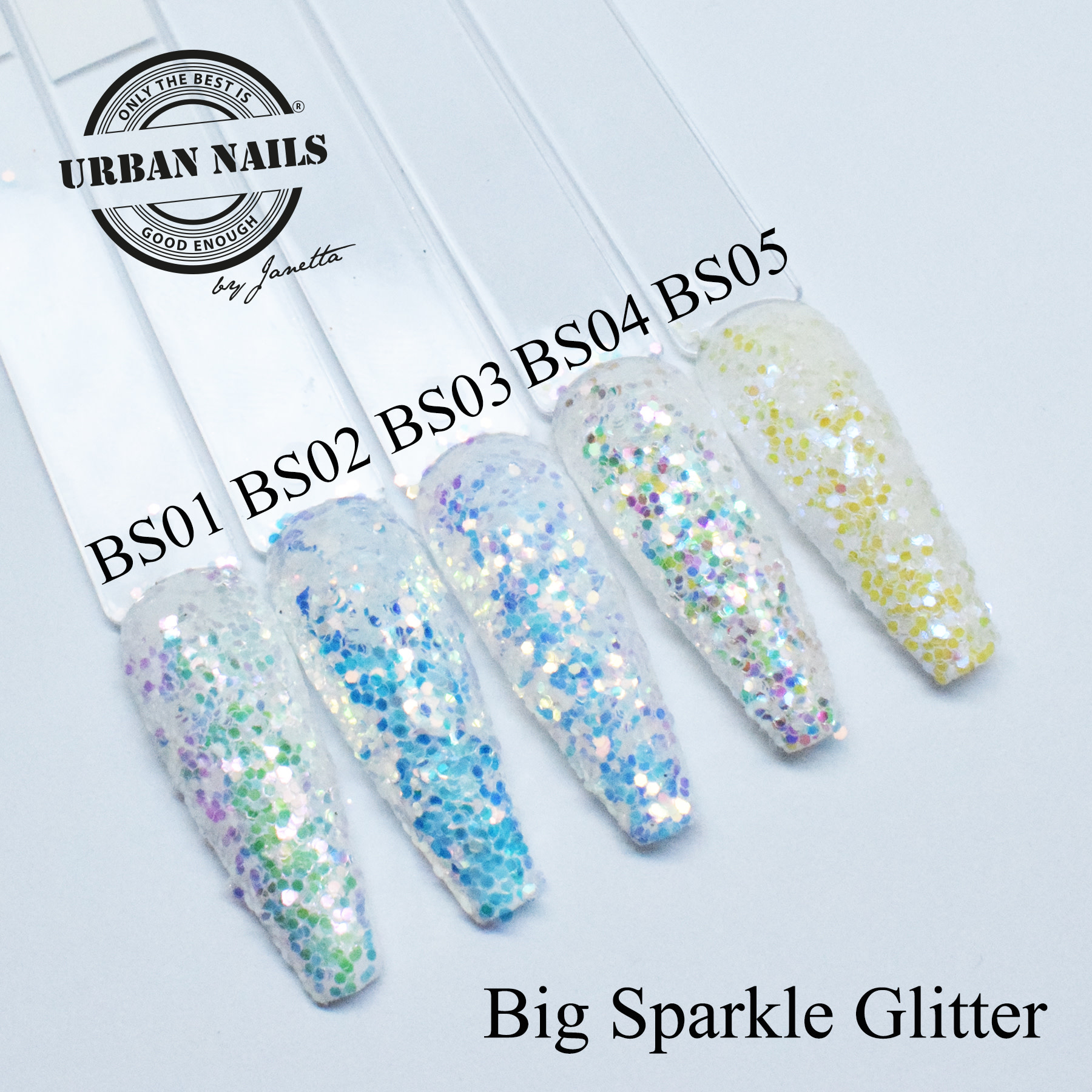 Urban Nails Big Sparkle BS01 t&m BS05