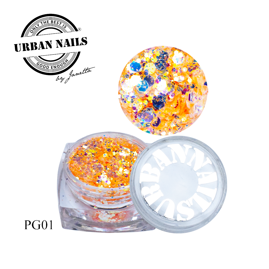 Urban Nails Pixie Glitter PG01 Oranje Licht