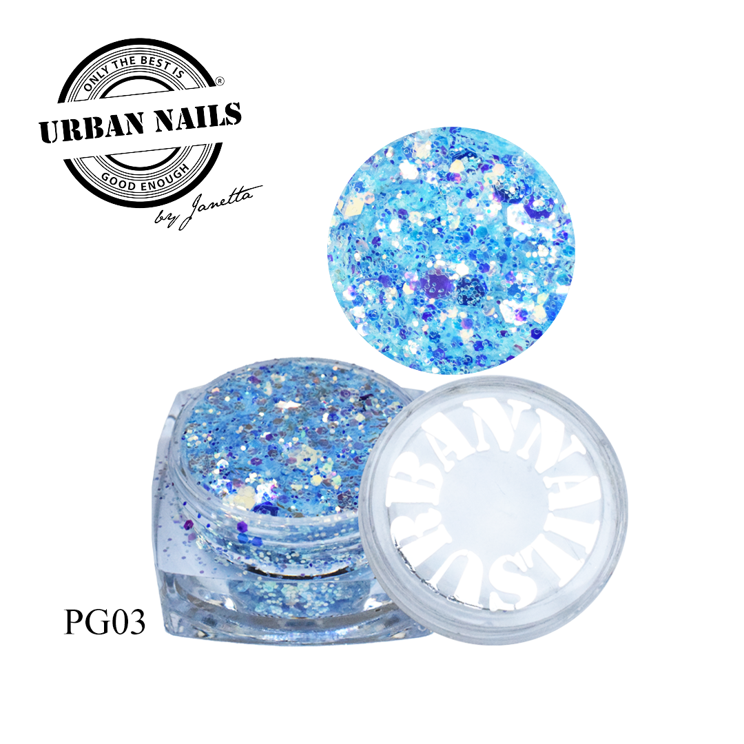 Urban Nails Pixie Glitter PG03 Blauw