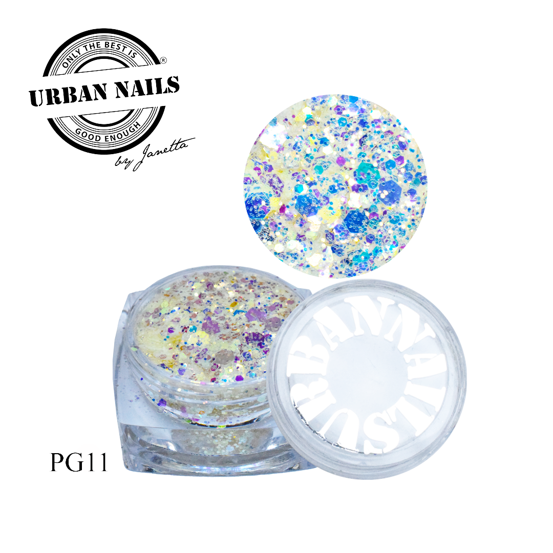 Urban Nails Pixie Glitter PG11 Wit Multi