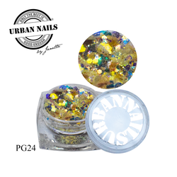 Urban Nails Pixie Glitter PG24 Geel Blauw