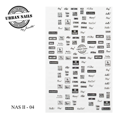 Nailart sticker II 04 Tekst