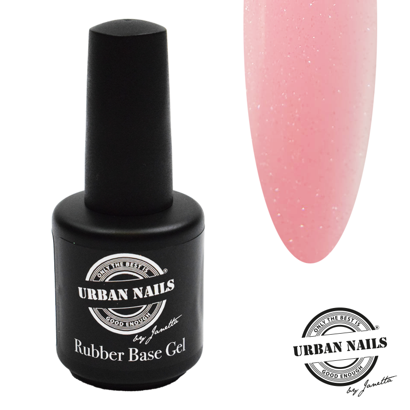 Urban Nails Rubber Base Baby Pink Silver