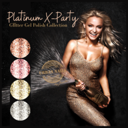 Be Jeweled Gel Polish Collection Glitter Platinum X - Party