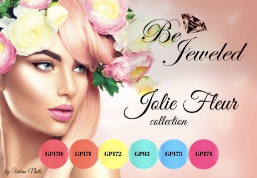 Be Jeweled Gelpolish Collection Jolie Fleur + Glitter Gratis!
