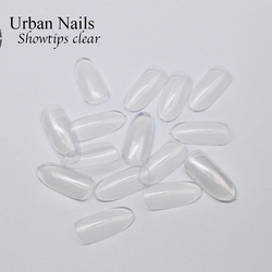 Press-On Showtips Coffin Clear -  72 stuks