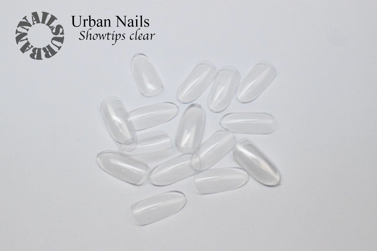 Press-On Showtips Coffin Clear -  72 stuks