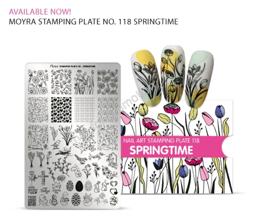 Moyra Stamping Plate 118 Springtime