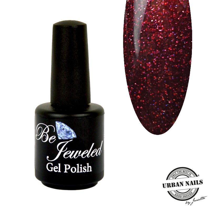 Be Jeweled distri choice 'Monique' Roze Rood Shimmer