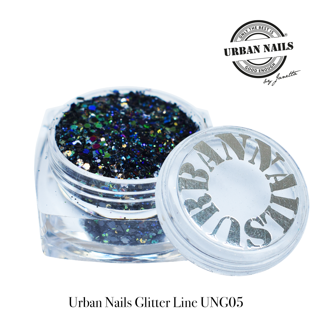Urban Nails Glitter Line UNG 05 Zwart