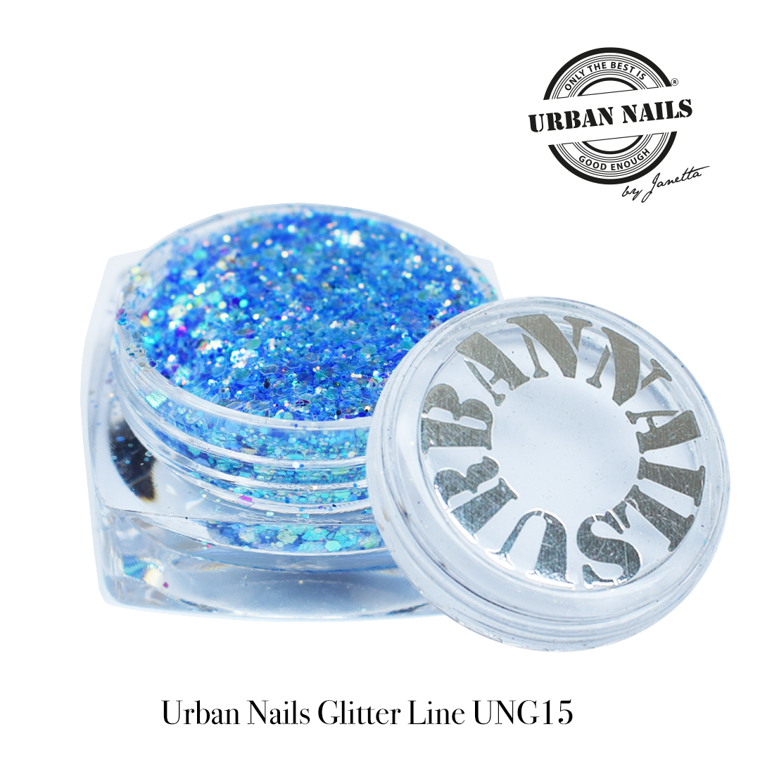 Urban Nails Glitter Line UNG 15 Licht Kobaltblauw