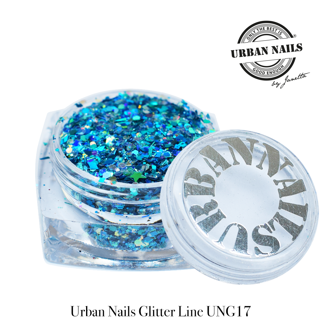 Urban Nails Glitter Line UNG 17 Groen- Blauw