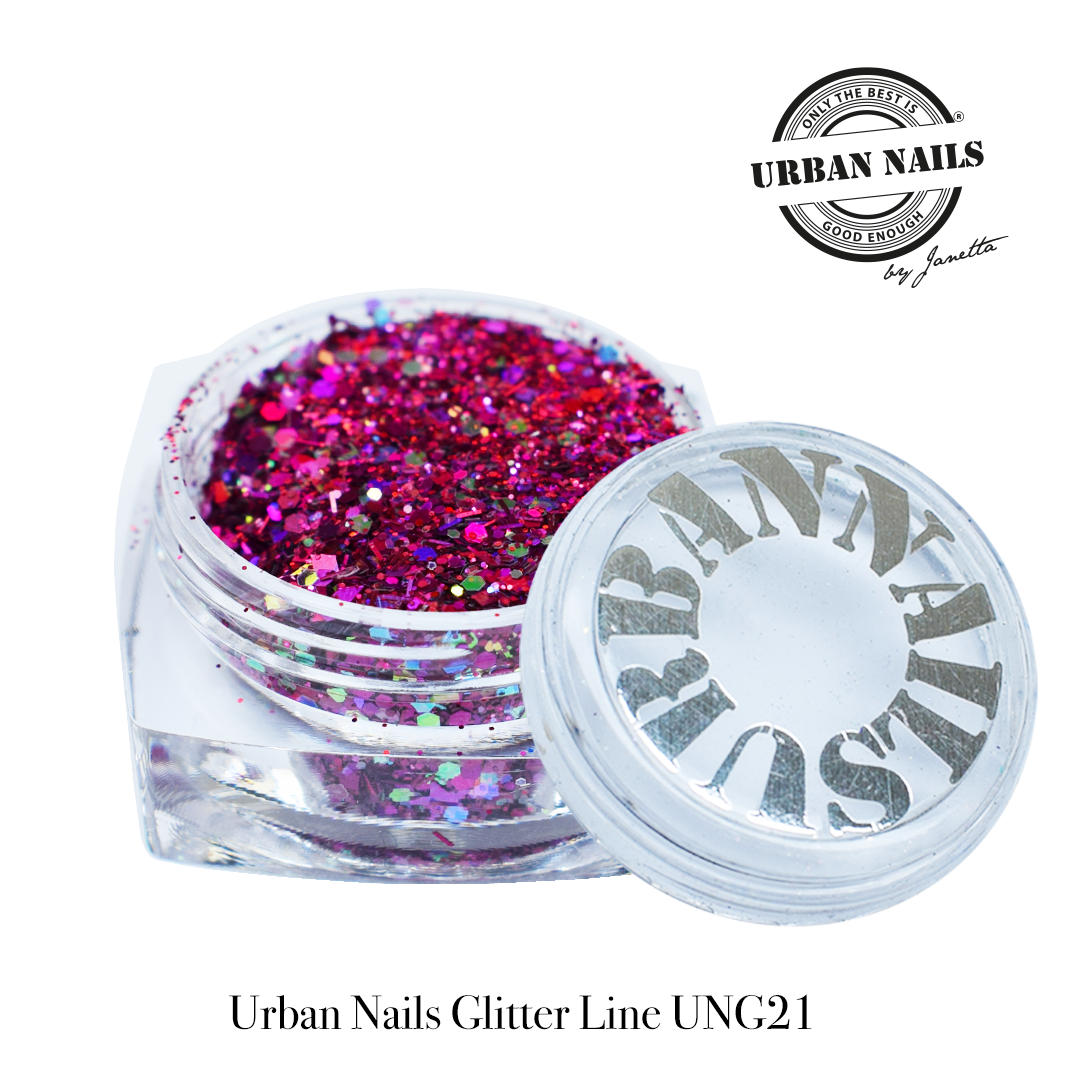 Urban Nails Glitter Line UNG 21 Donker FuchsiaRoze