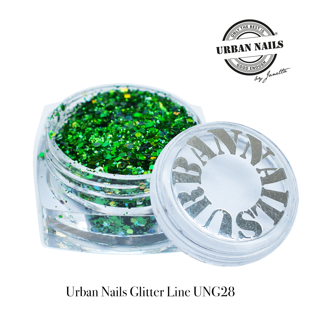 Urban Nails Glitter Line UNG 28 Donkergroen