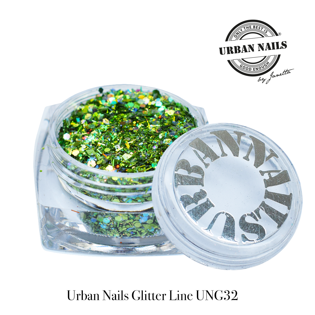 Urban Nails Glitter Line UNG 32 Mosgroen