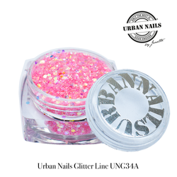 Urban Nails Glitter Line UNG 34 -A Roze Fuchsia