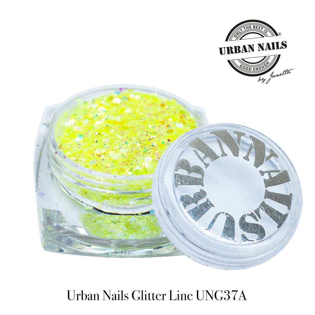 Urban Nails Glitter Line UNG 37-A Citroengeel