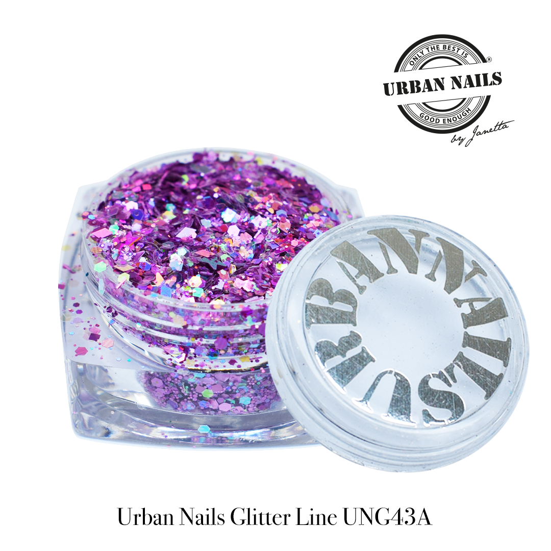 Urban Nails Glitter Line UNG 43- A Paars Fuchsia
