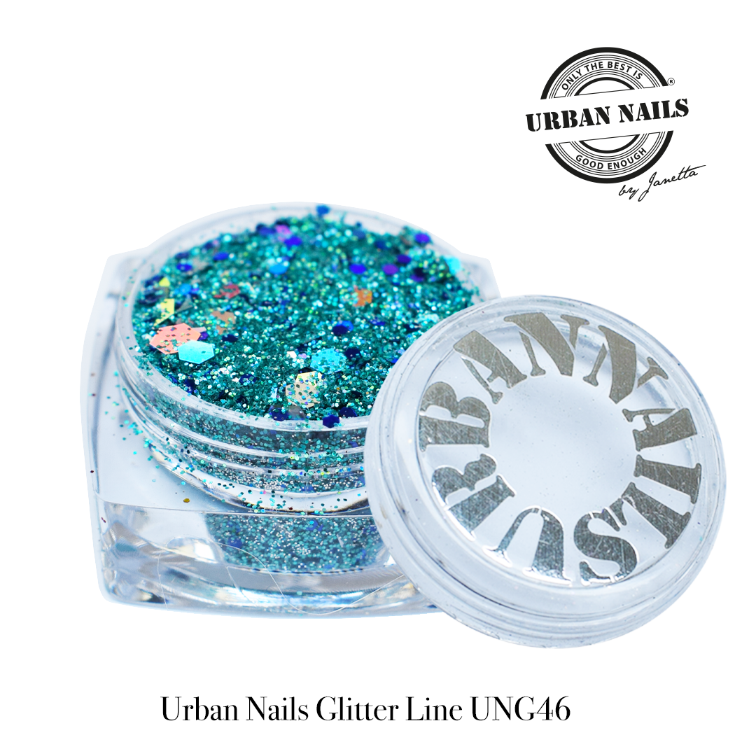 Urban Nails Glitter Line UNG 46 Petrol Blauw