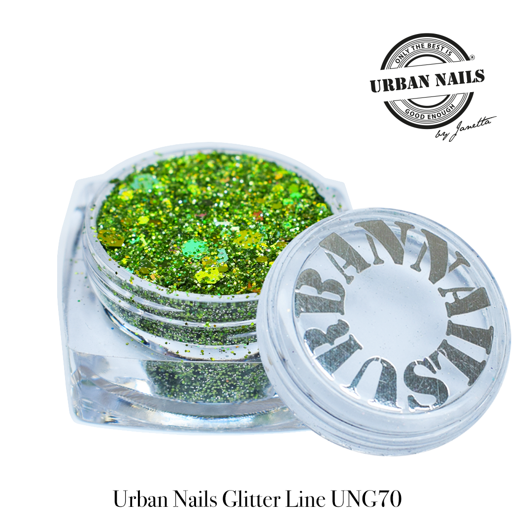 Urban Nails Glitter Line UNG 70 Mosgroen