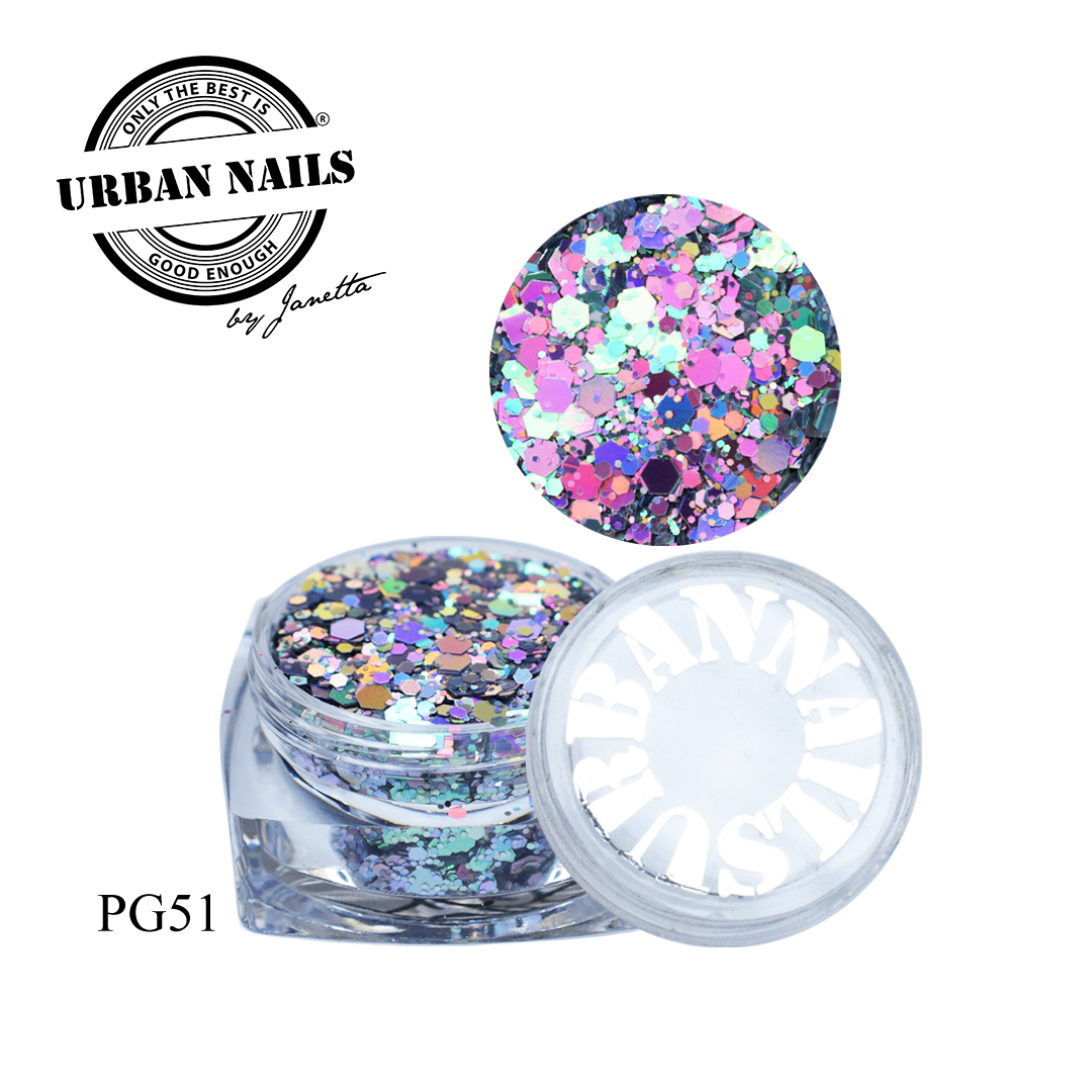 Urban Nails Pixie Glitter PG51 Multi Mix summer