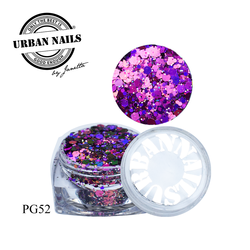 Urban Nails Pixie Glitter PG52 Multi Mix Fuchsia