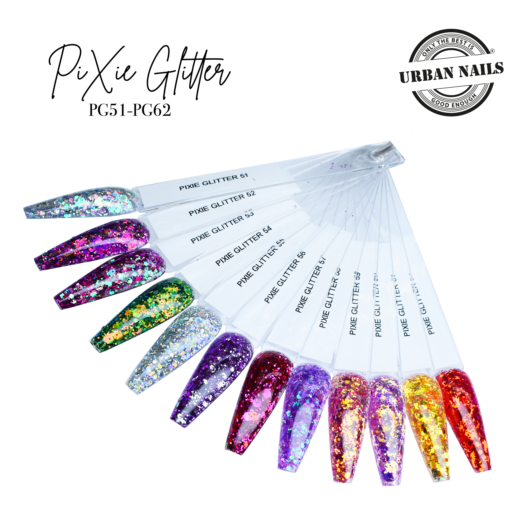 Urban Nails Pixie Glitter PG53 Multi Mix Roze