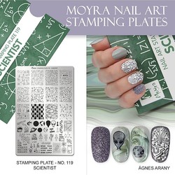 Nail art stamping plate 119 scientist