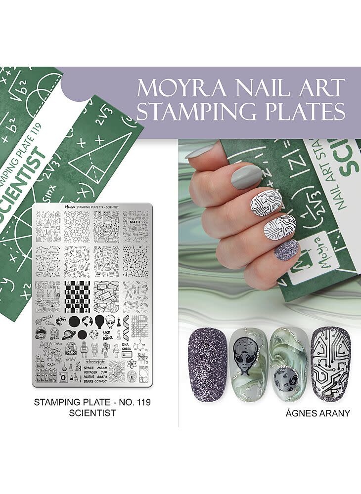 Nail art stamping plate 119 scientist