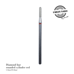 Diamond bur 'rounded cylinder' red