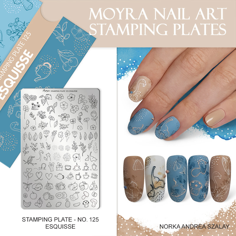 Moyra  Nailart Stamping Plate 125 Esquisse
