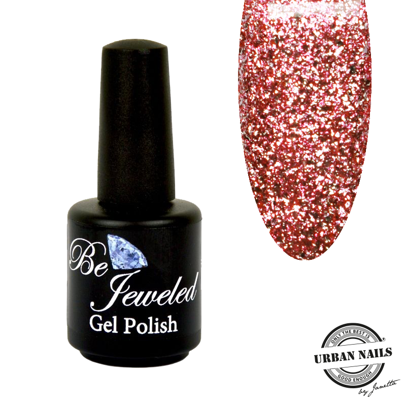 Be Jeweled distri choice 'Adrienne' roze goud glitter