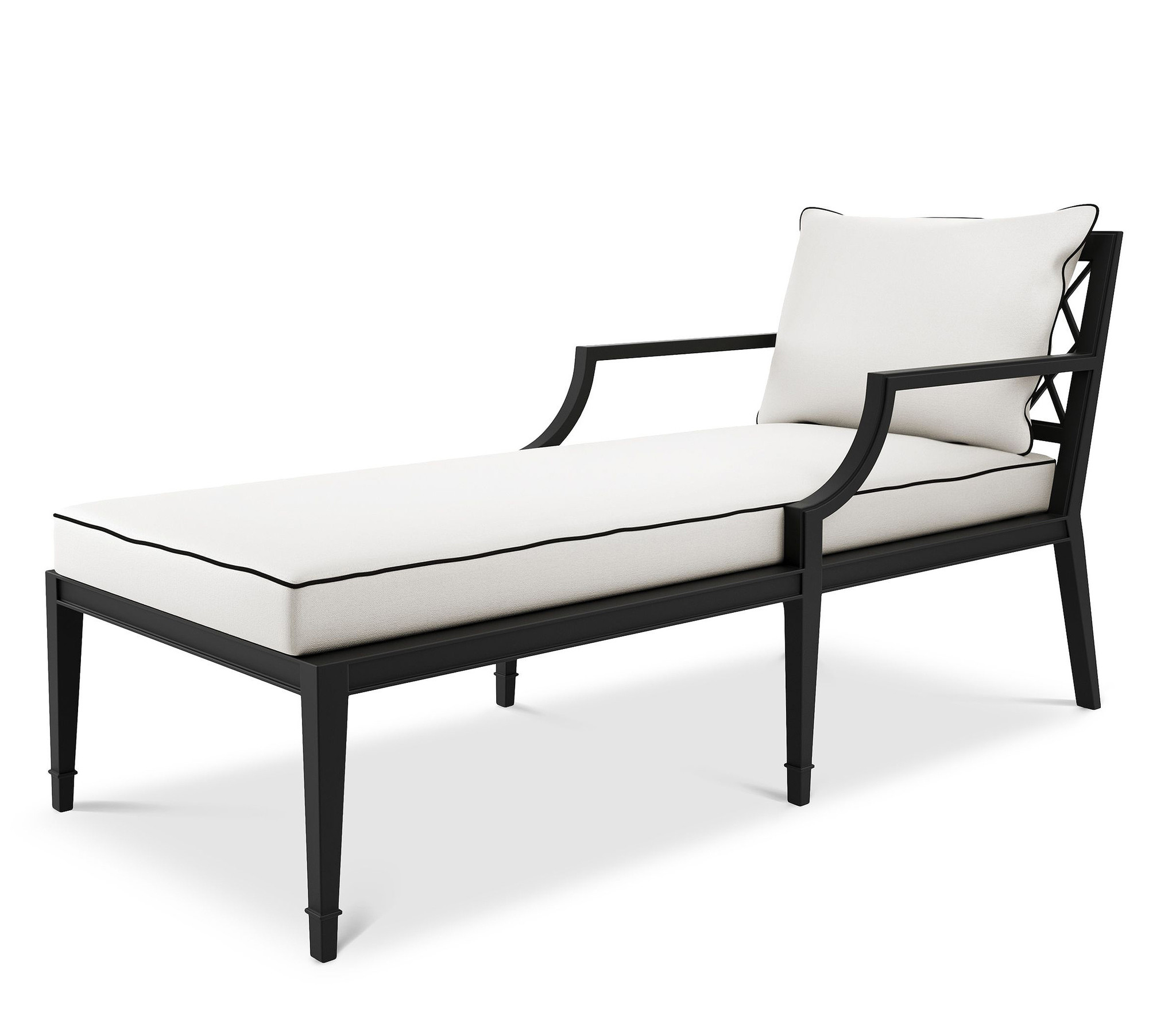 EICHHOLTZ Bella Vista TUIN Ligbed CHAISE LONGUE Zwart HILSEN INTERIOR