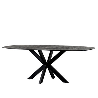 LifeStyle KINSLEY DINING TABLE Black 220cm Elipsvoem