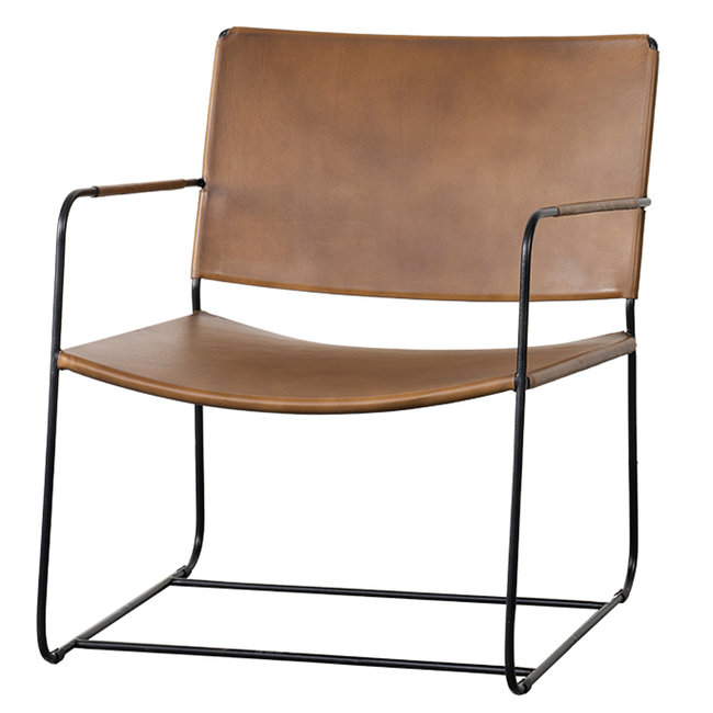 FAUTEUIL CLERMONT Cognac bruin