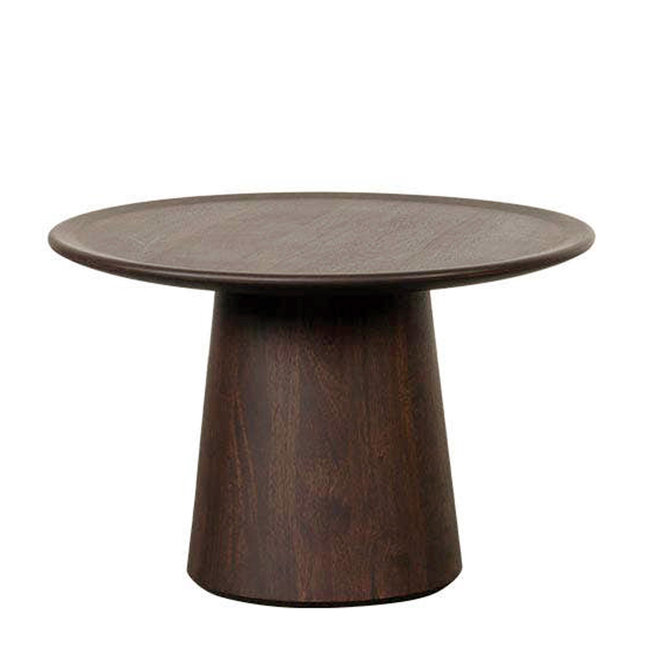 SALONTAFEL DAYTONA Rond - donkerbruin hout  Ø466x H-38CM