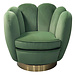 Hilsen SWIVEL ARM CHAIR BERLONE Green Velvet