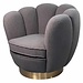 Hilsen SWIVEL ARM CHAIR BERLONE Bouclé dark grey