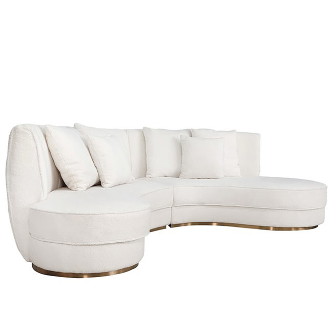 FURNITURE SOFA LIMARA sheepskin Bouclé White creme