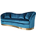 FURNITURE SOFA JOSEPHINE Petrol & brushed gold