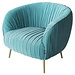 FURNITURE ARMCHAIR CHAUMONT Ocean Green Velvet