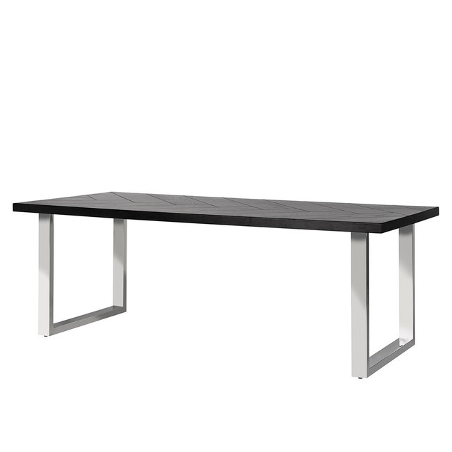 EETTAFEL TOP Nalo 220x100CM  Visgraat tafelblad Zwart