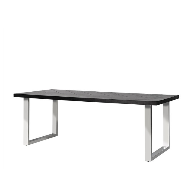 EETTAFEL TOP Nalo 180x100CM  Visgraat tafelblad Zwart