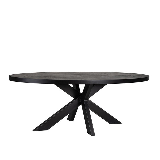 Richmond interiors EETTAFEL TOP WATSON ovaal 235 (Black)